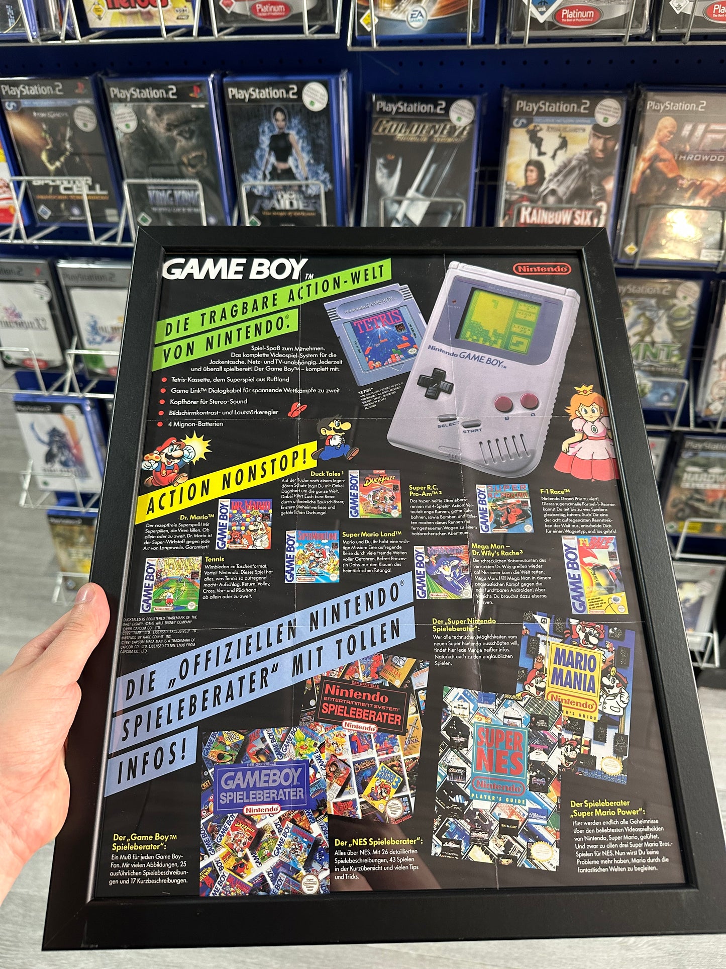Vintage Nintendo Gameboy Promo Poster / Flyer