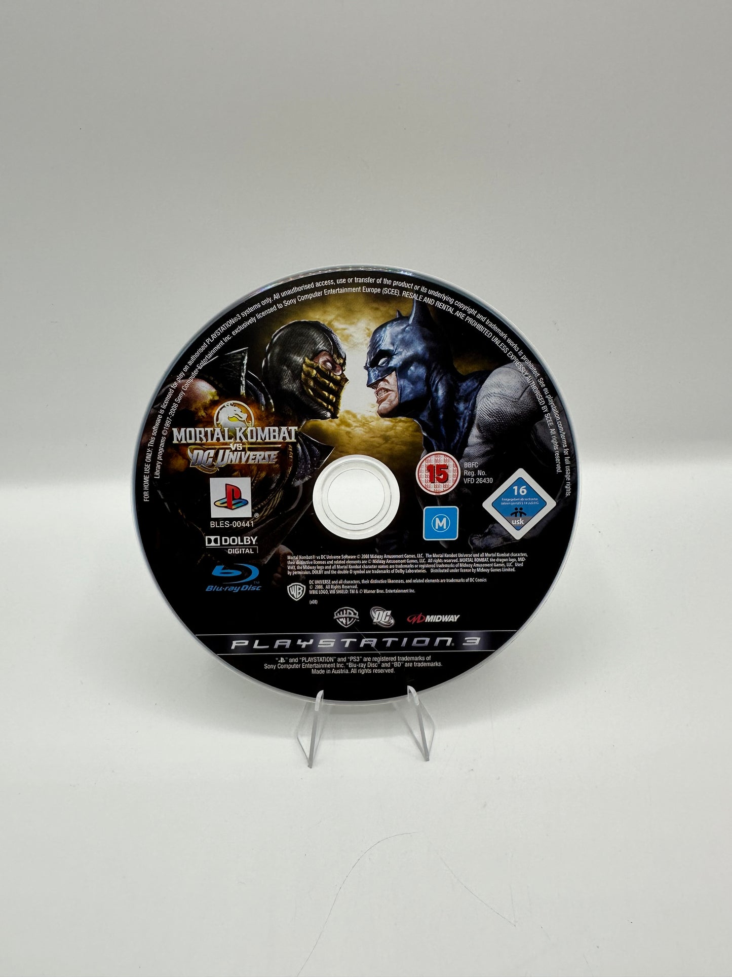 Mortal Kombat vs DC Universe Disc Only