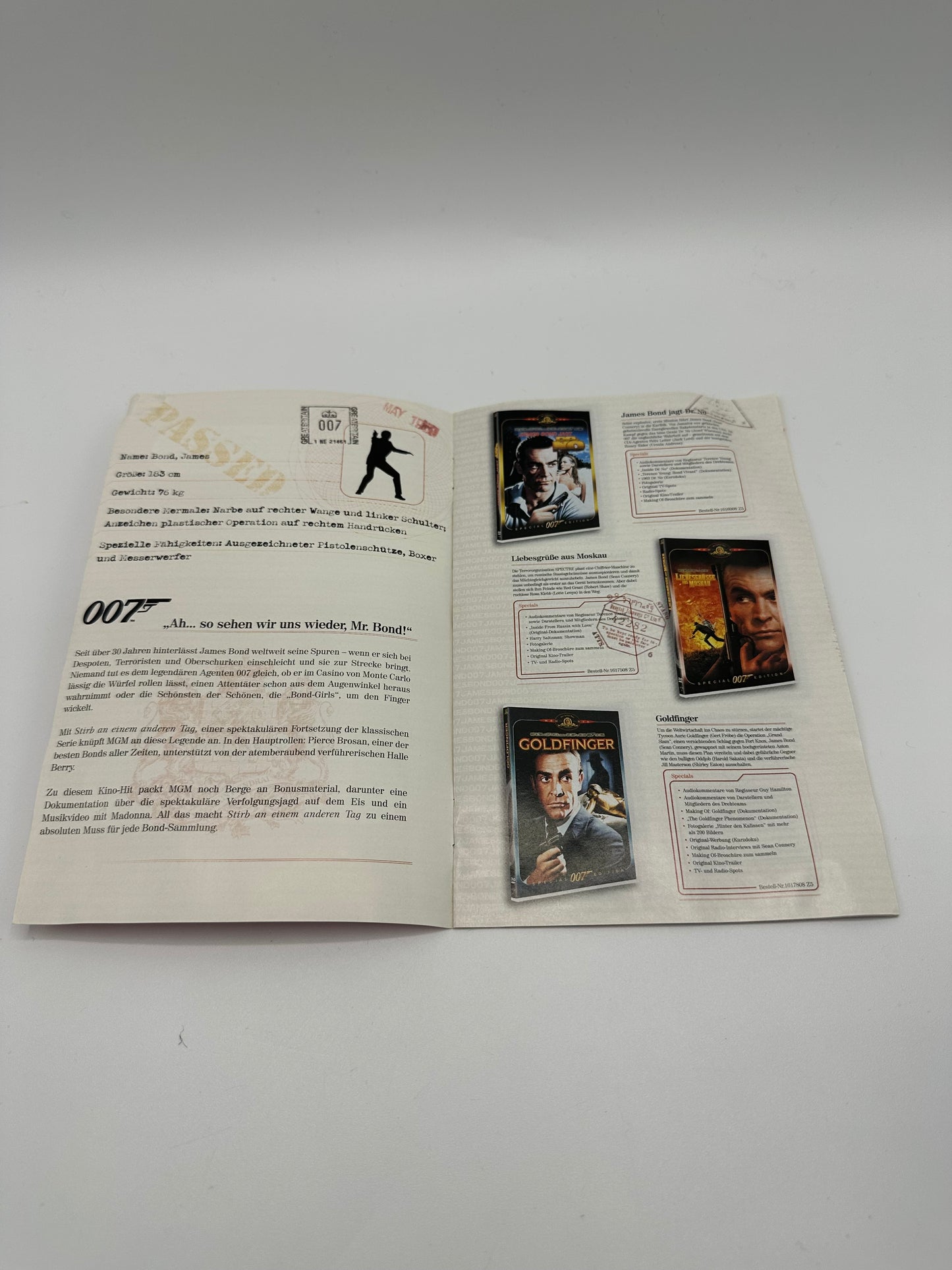 James Bond - 007 Great Britain And Northern Ireland Passport - Promo Broschüre