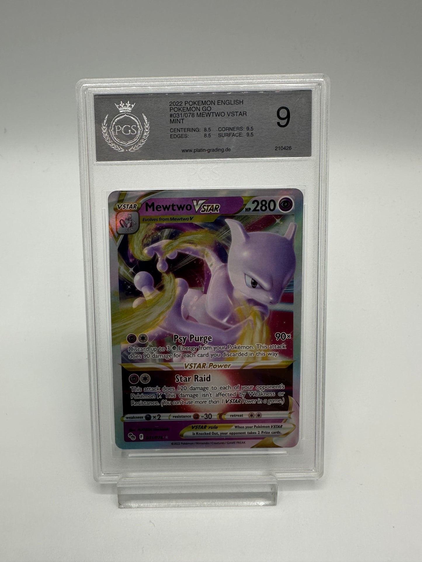 Mewtwo VStar PGO 031 PGS 9