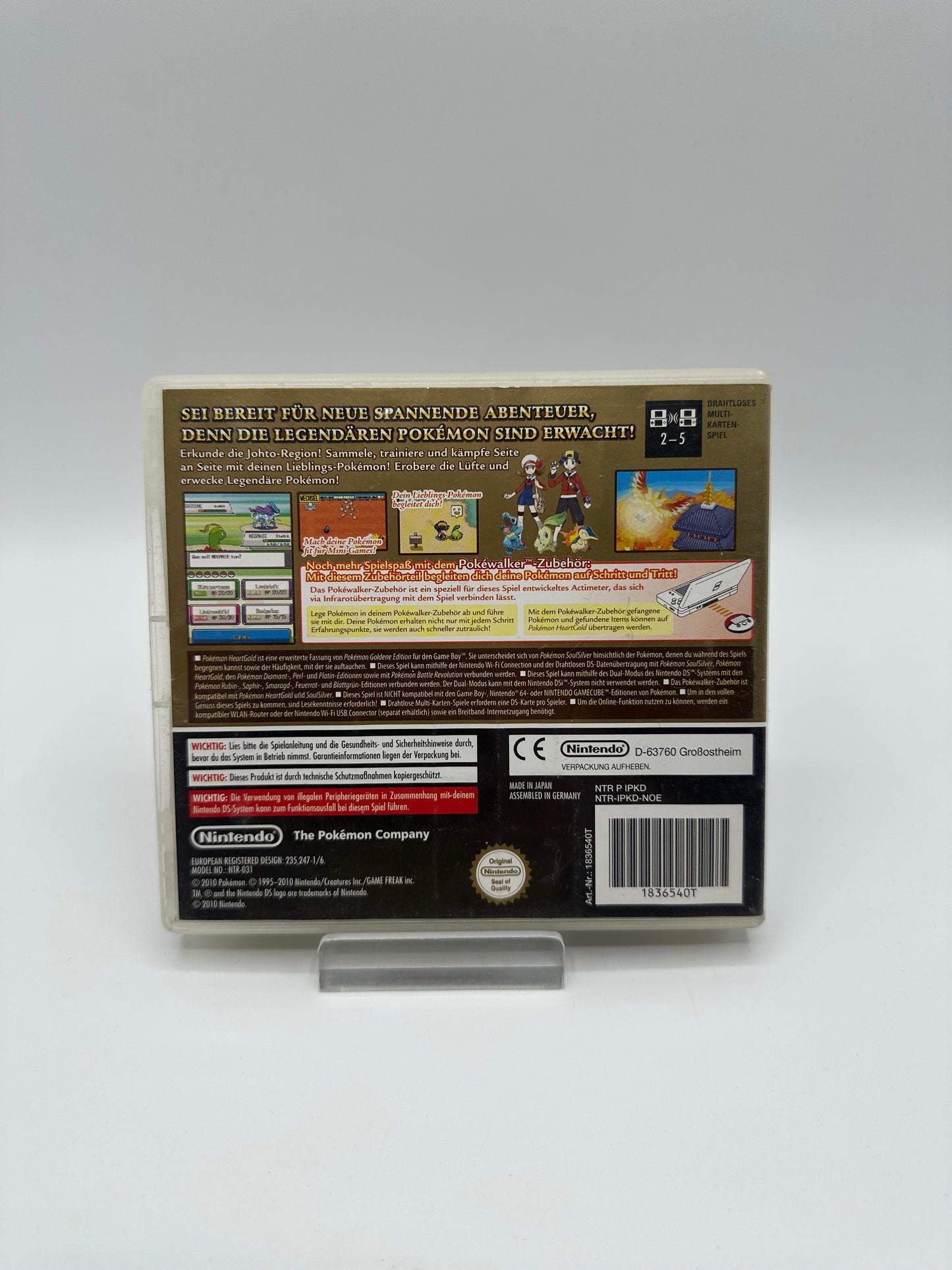 Nintendo DS Pokemon Goldene Edition HeartGold OVP - Ohne Pokewalker