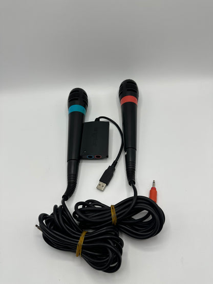 Playstation 2 Sing Star Mikrofone Set - Bau / Rot Singstar
