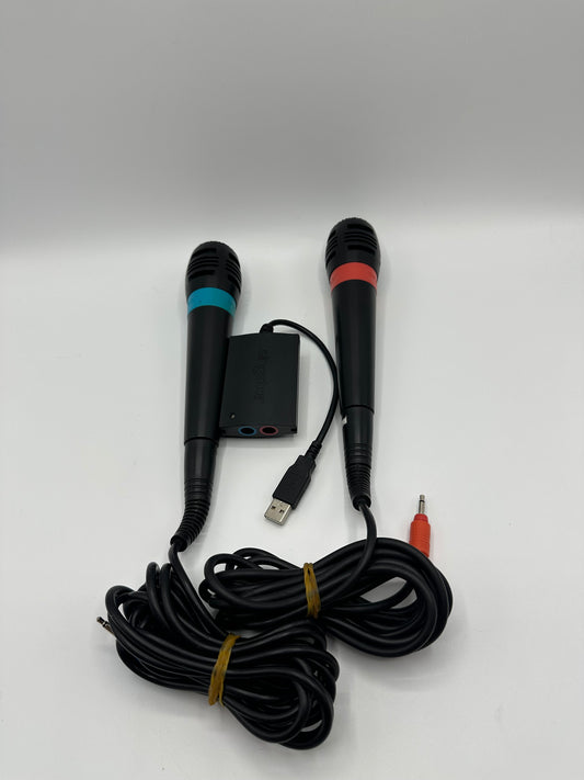 Playstation 2 Sing Star Mikrofone Set - Bau / Rot Singstar