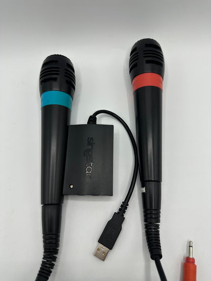 Playstation 2 Sing Star Mikrofone Set - Bau / Rot Singstar