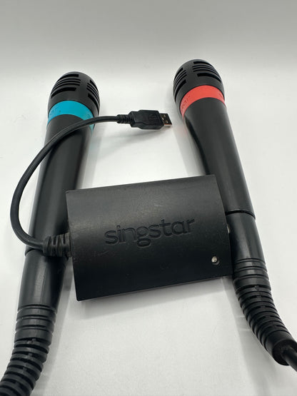 Playstation 2 Sing Star Mikrofone Set - Bau / Rot Singstar