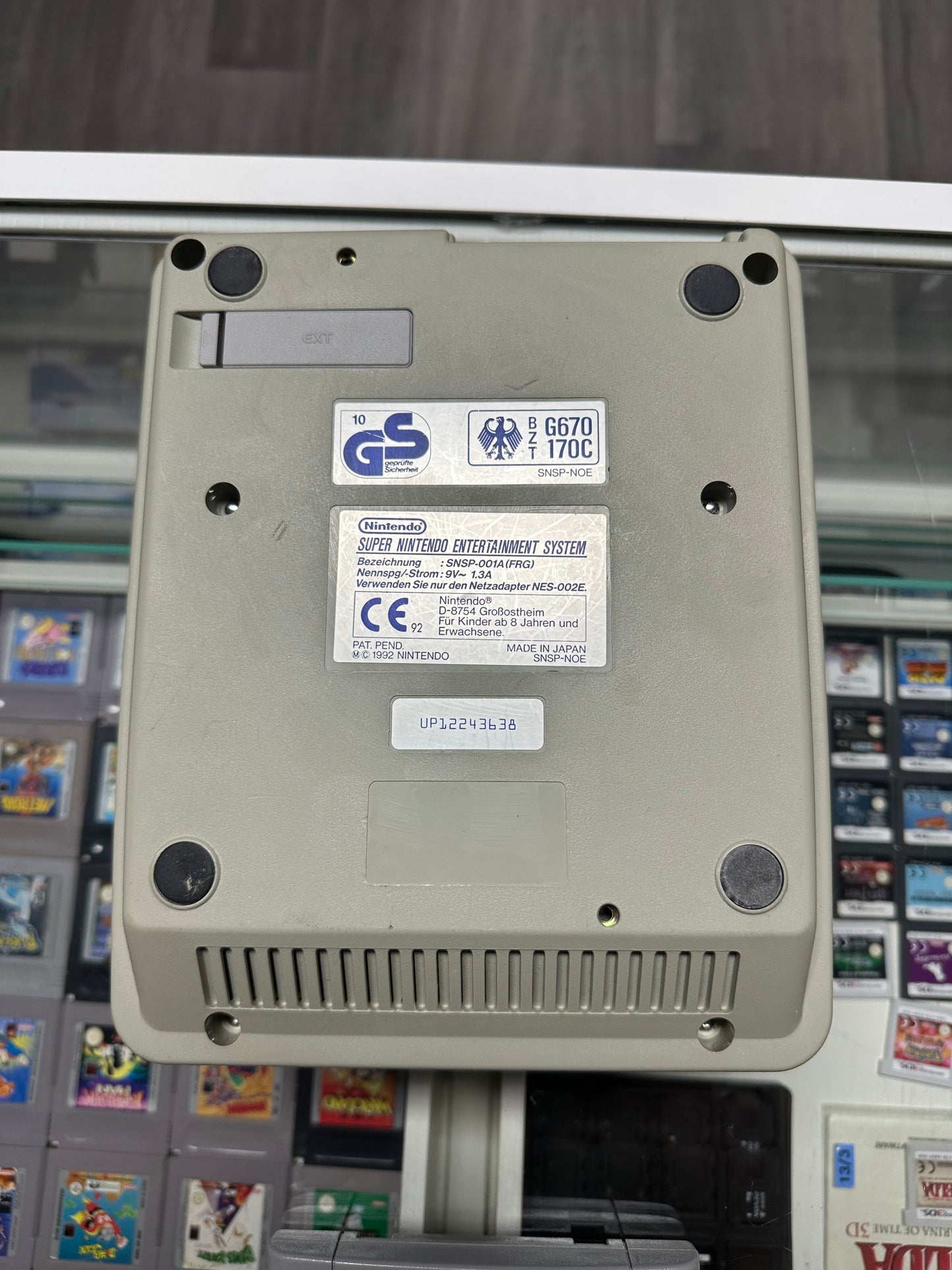 SNES Konsole mit 2 Controllern und Super Wrestle Mania - Set