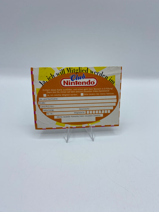 Club Nintendo Mitgliedskarte