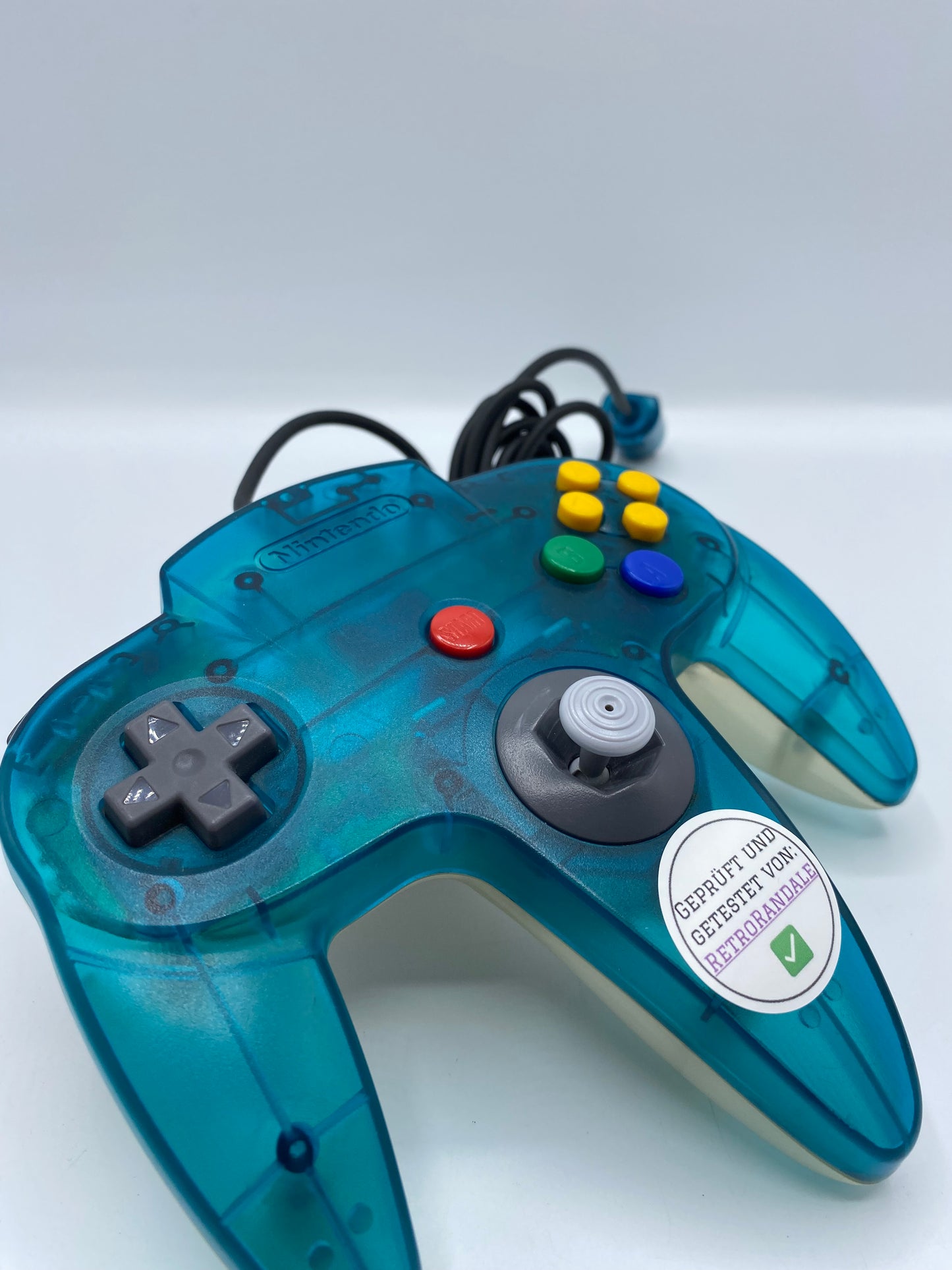 N64 Nintendo 64 Controller Ice Blue Blau Transparent Clear